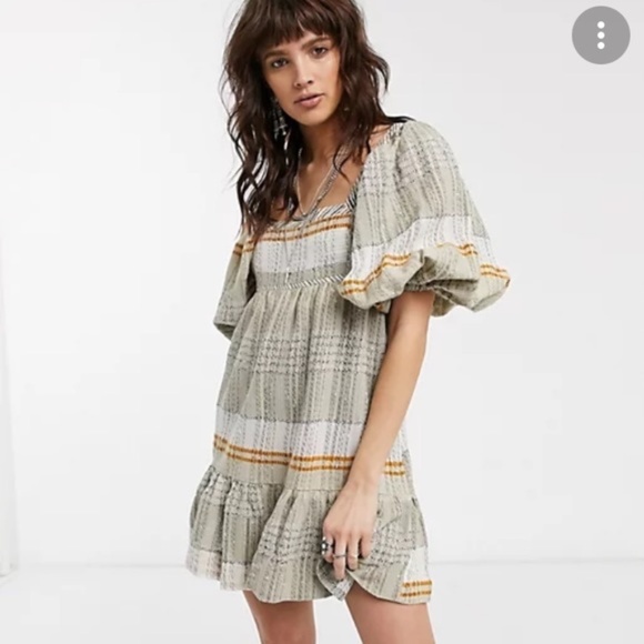 NWT Free People Cozy Striped Mini Dress in Ivory Combo size S - Picture 3 of 7